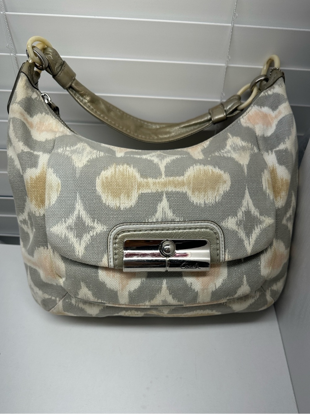 Coach Kirstin OP Art Ikat Hobo Bag